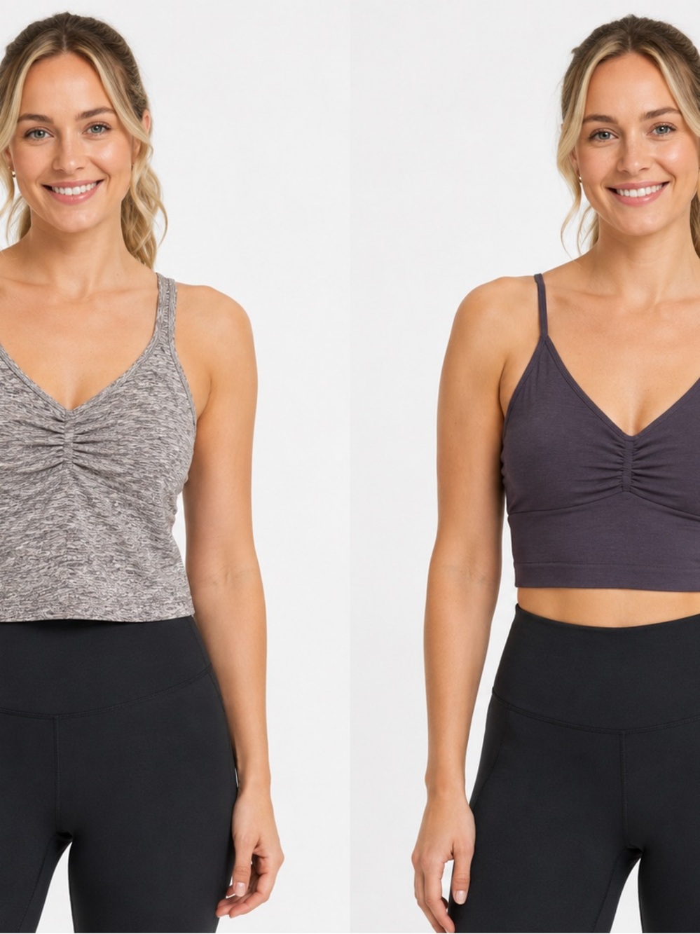 2-Pack Women’s Seamless Sports Bras – Size Medium